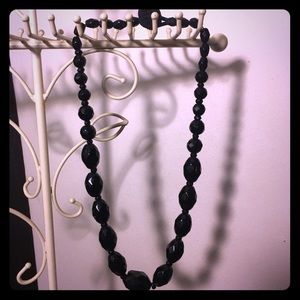 Black beaded necklace